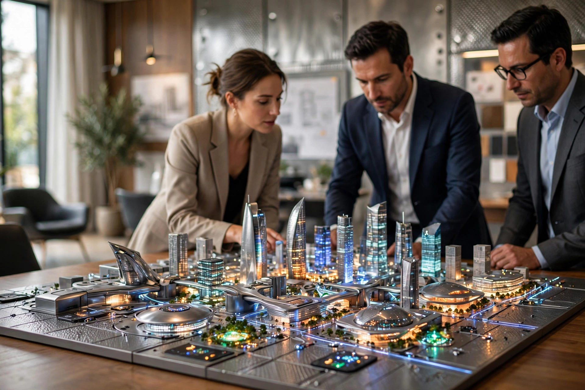 3D architectural model touchscreen display