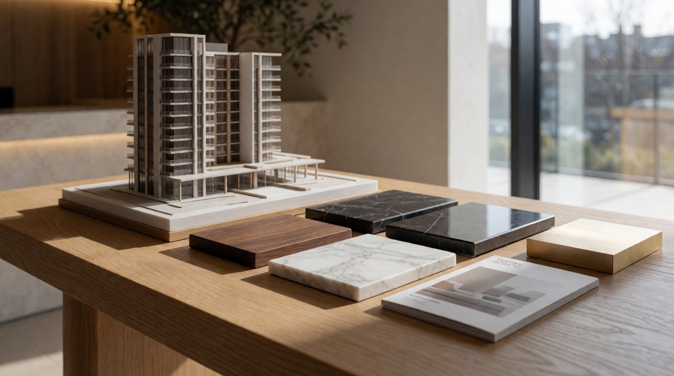 luxury real estate sales showroom modern