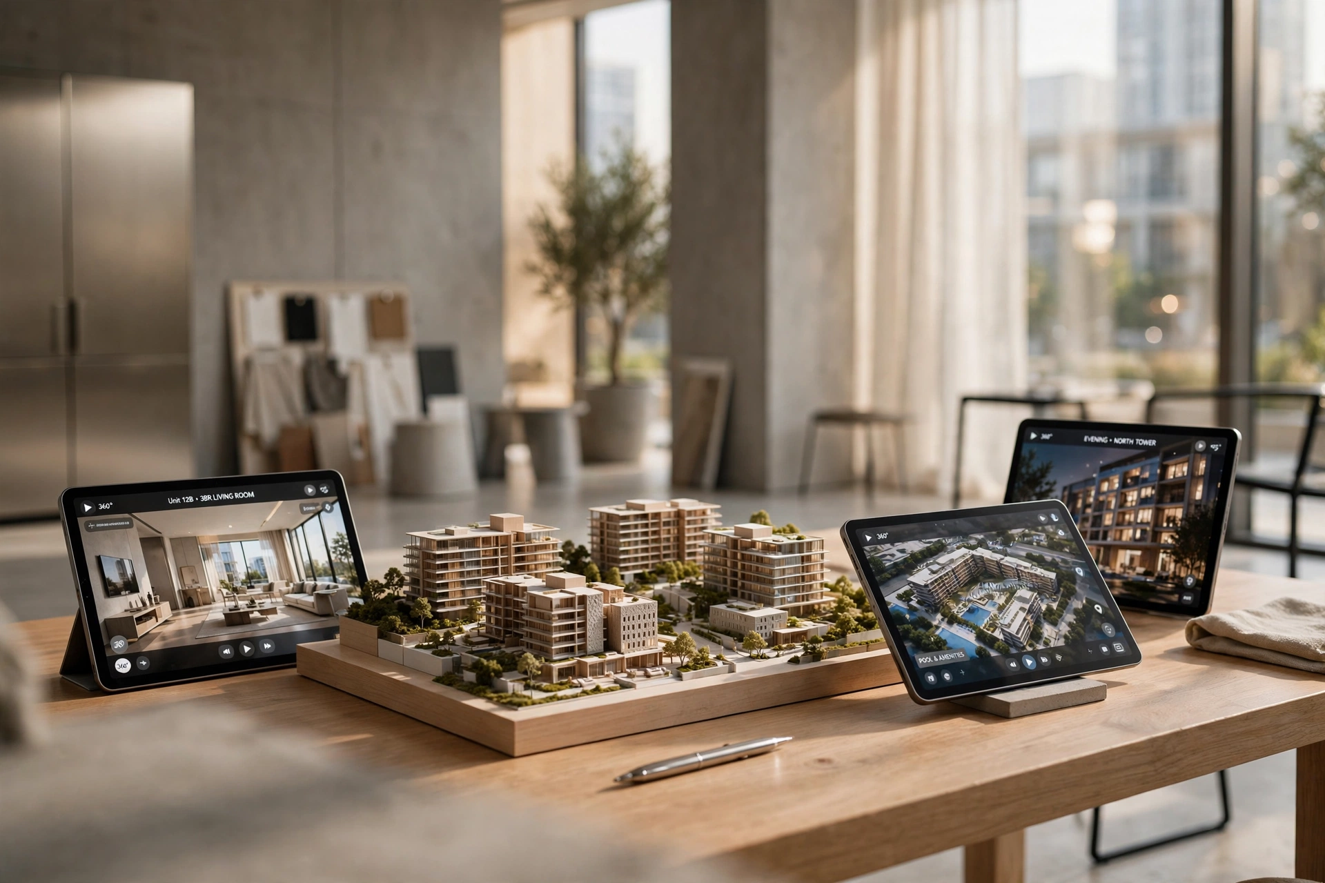3D architectural model touchscreen display