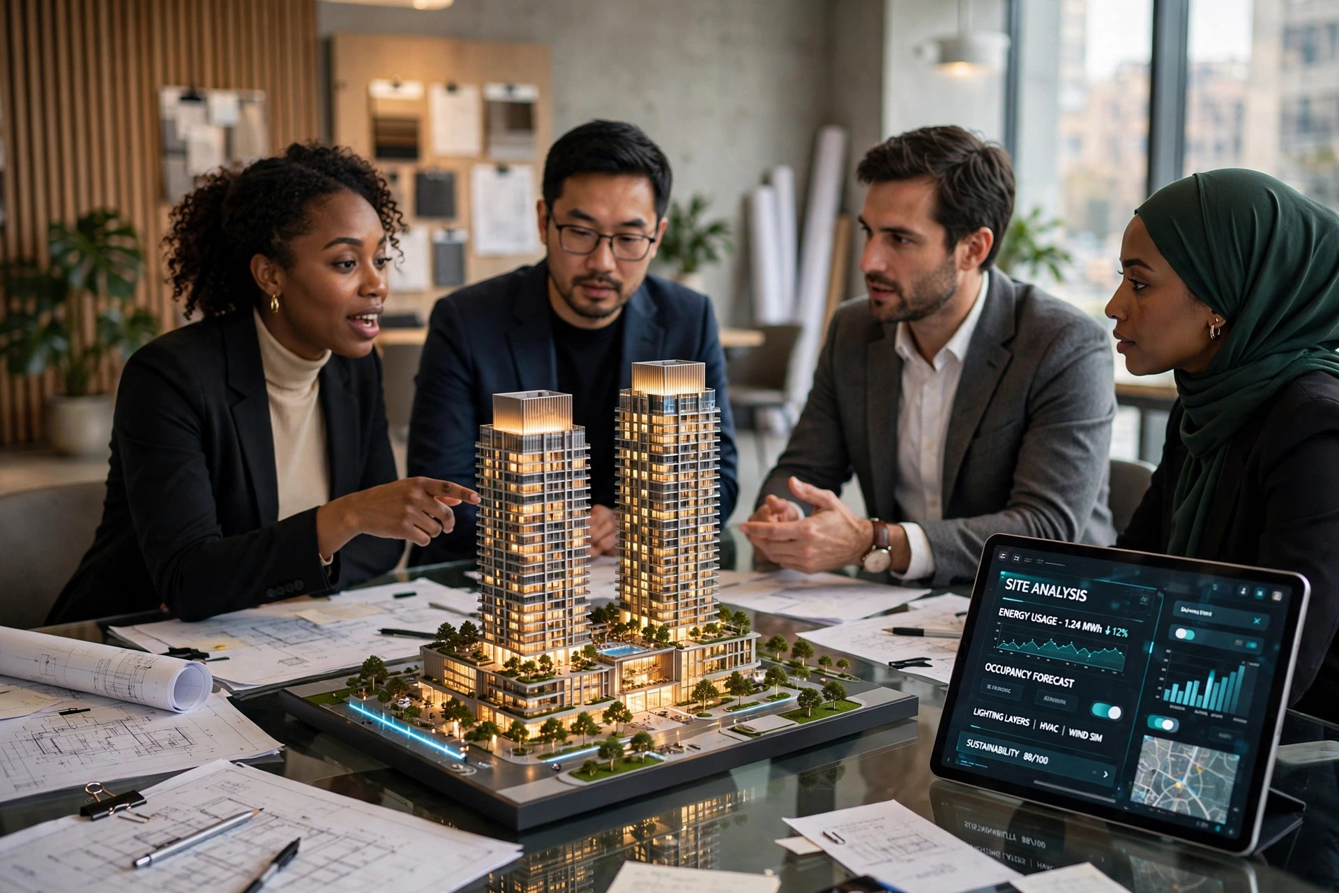 3D architectural model touchscreen display