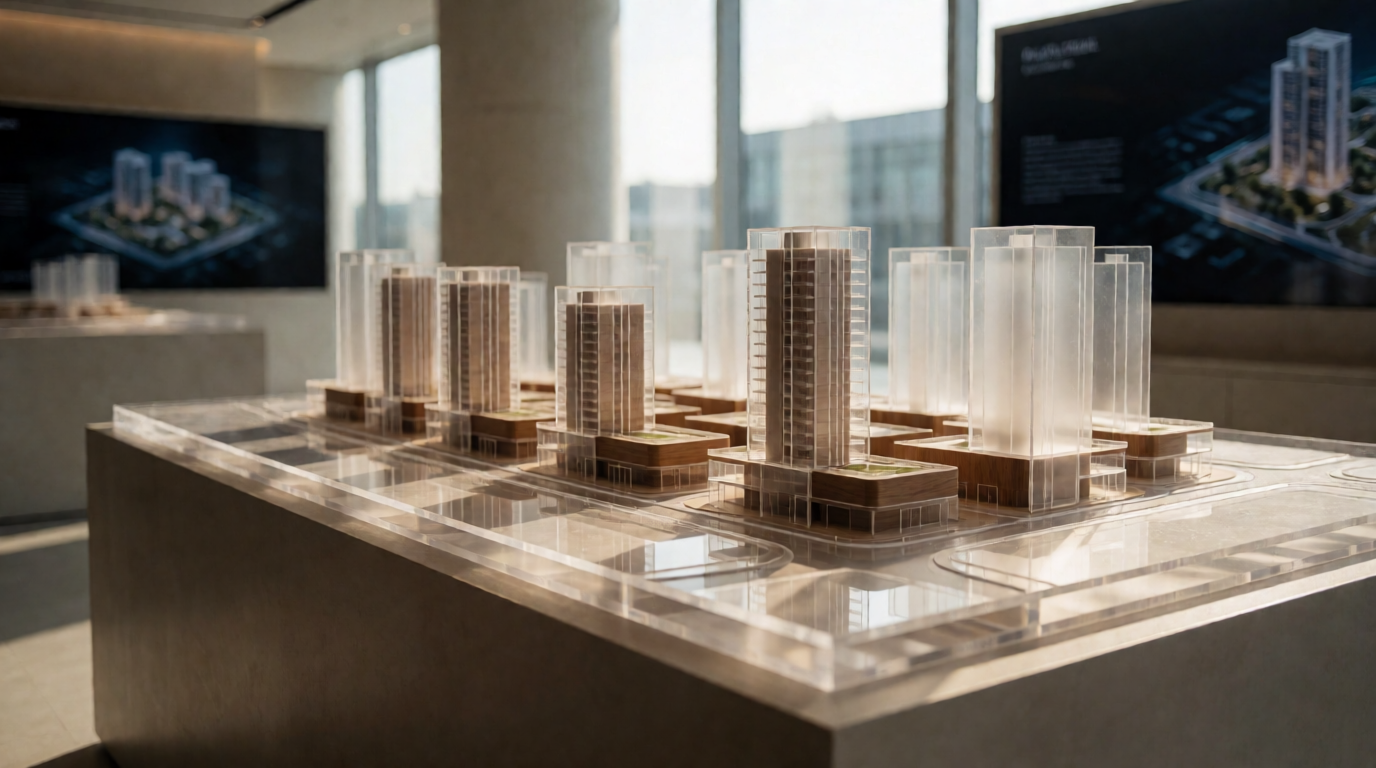 3D architectural model touchscreen display
