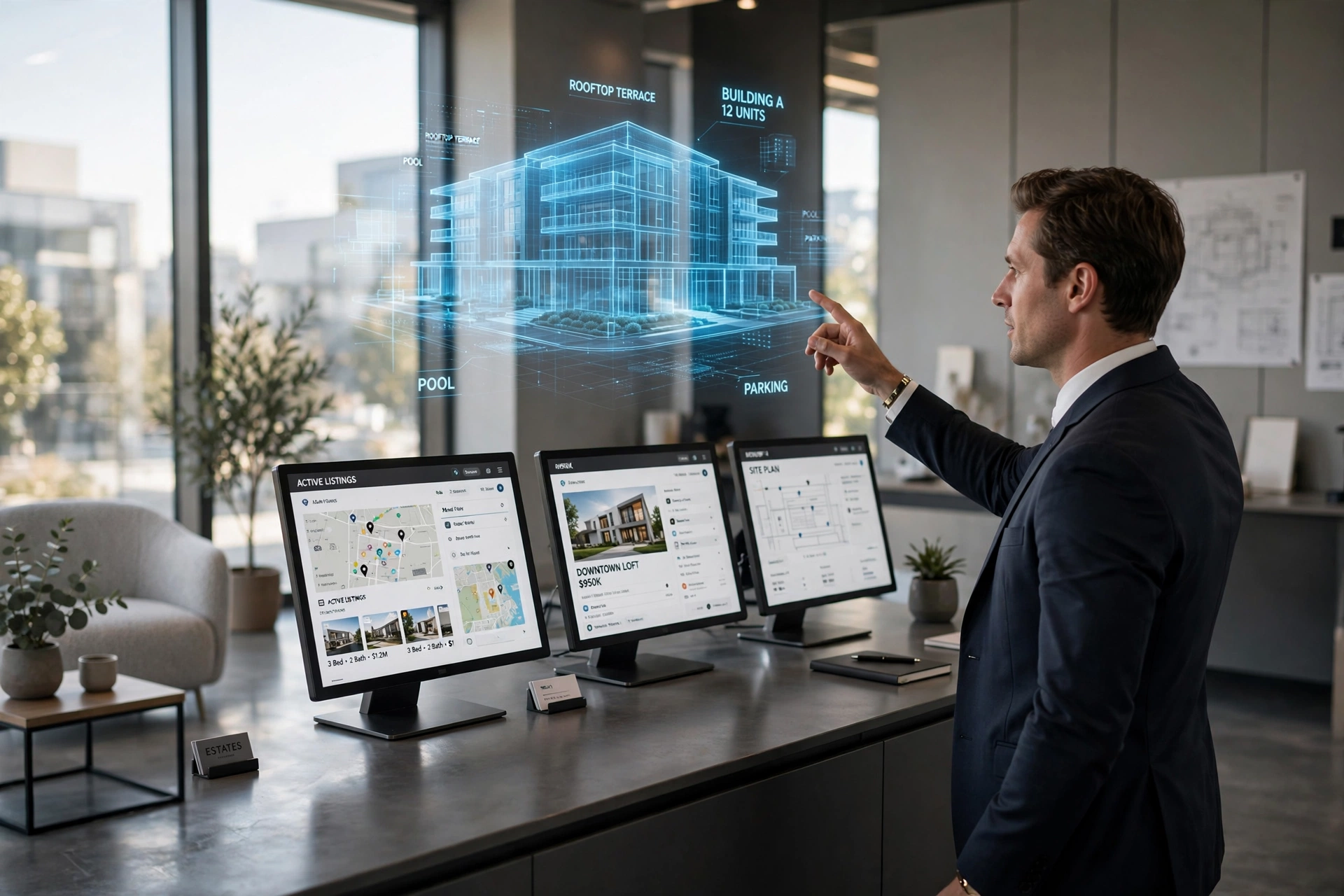 3D architectural model touchscreen display