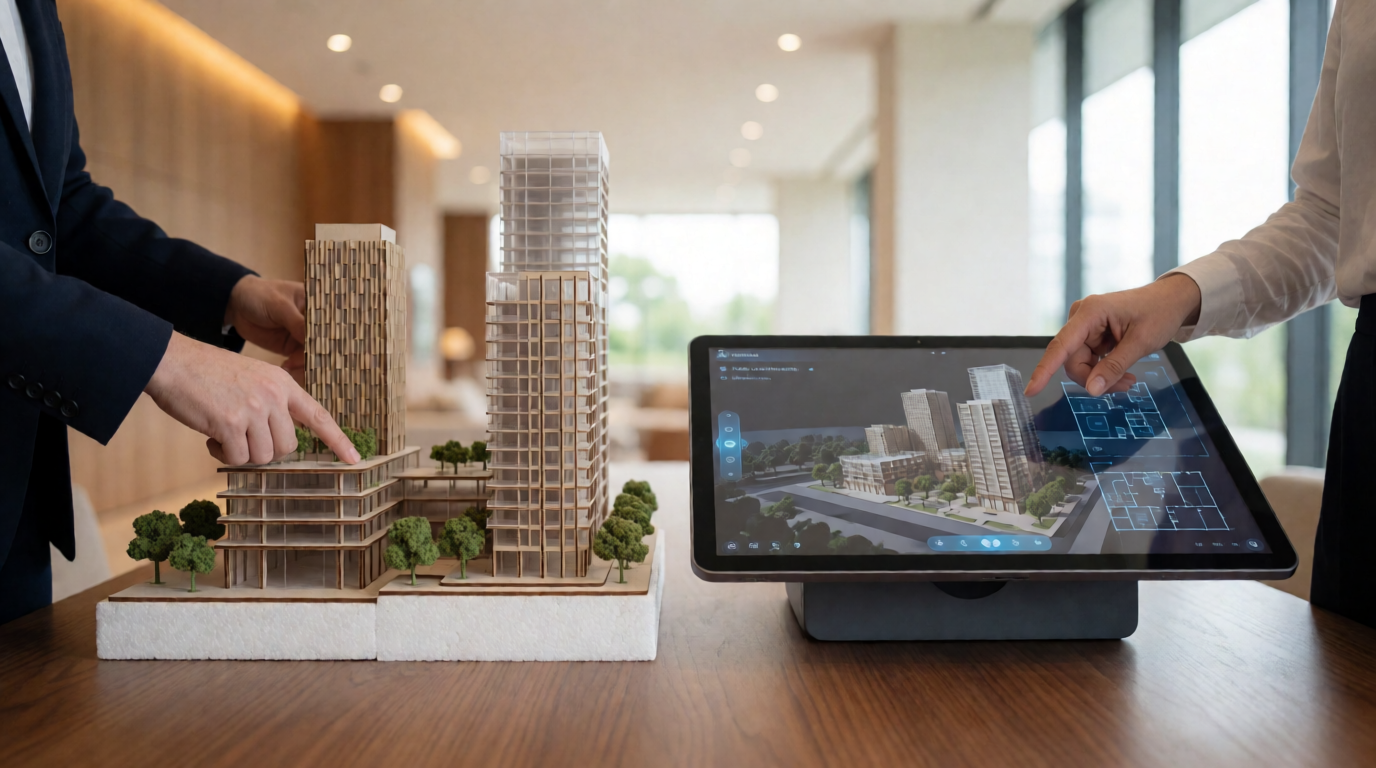 3D architectural model touchscreen display