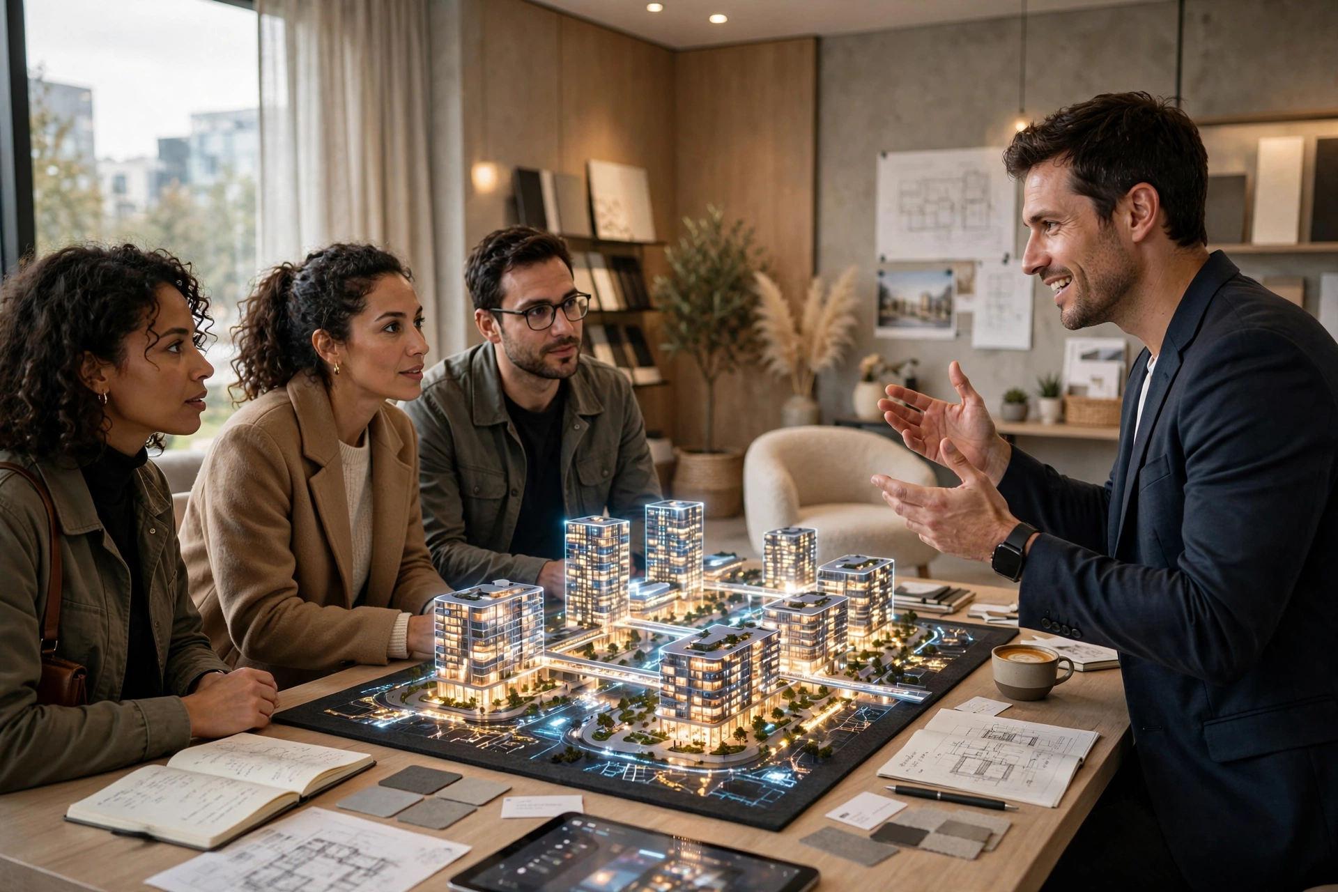 3D architectural model touchscreen display