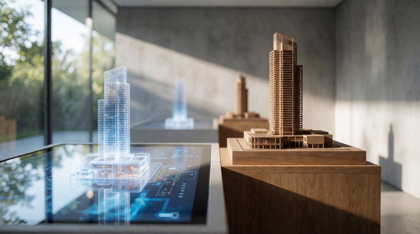 3D architectural model touchscreen display
