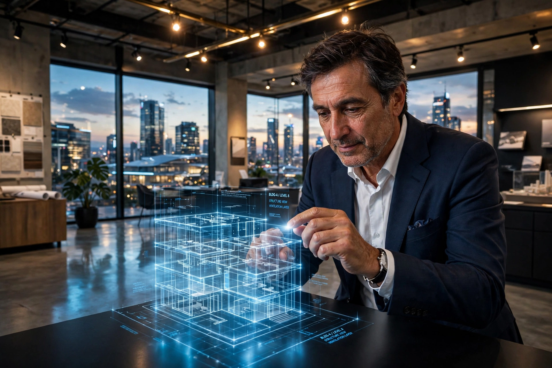 3D architectural model touchscreen display