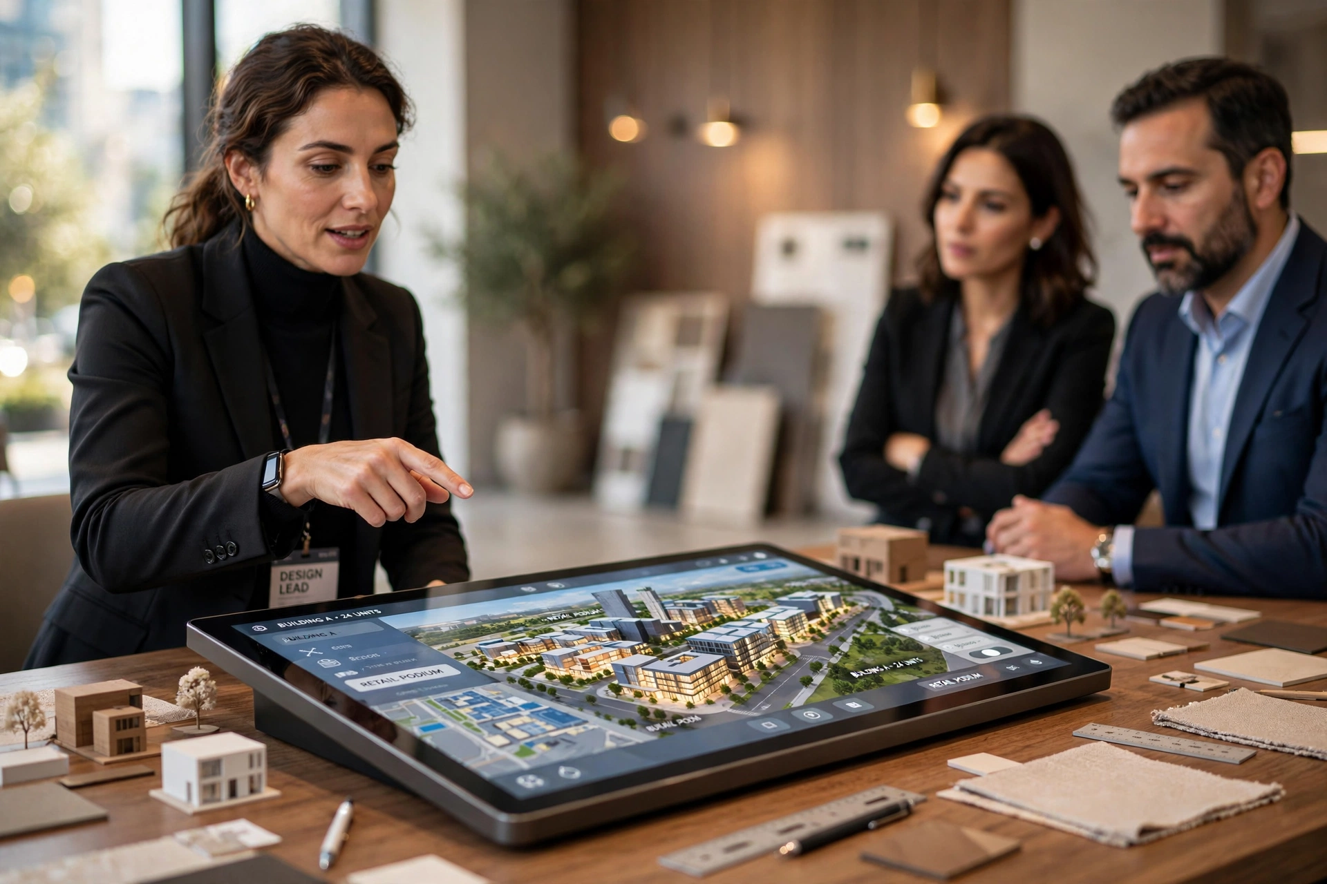 3D architectural model touchscreen display