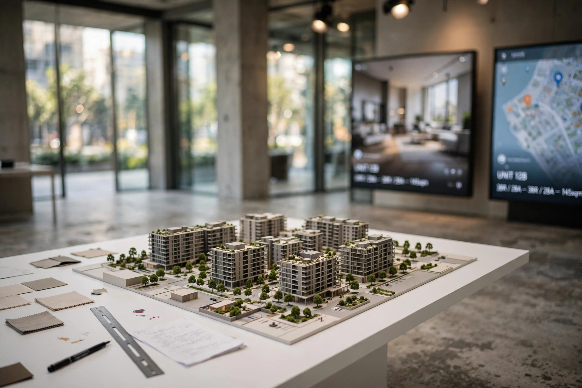3D architectural model touchscreen display