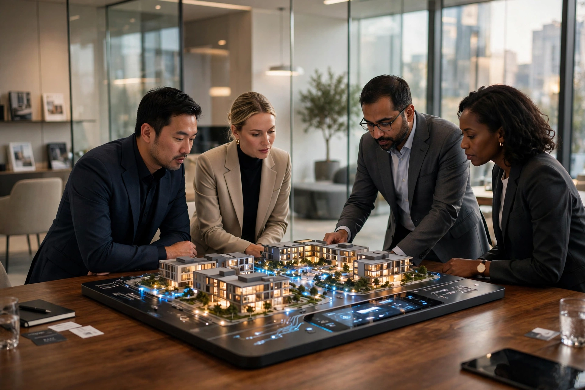 3D architectural model touchscreen display