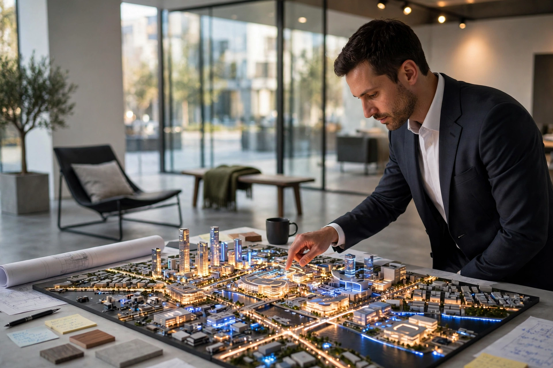 3D architectural model touchscreen display