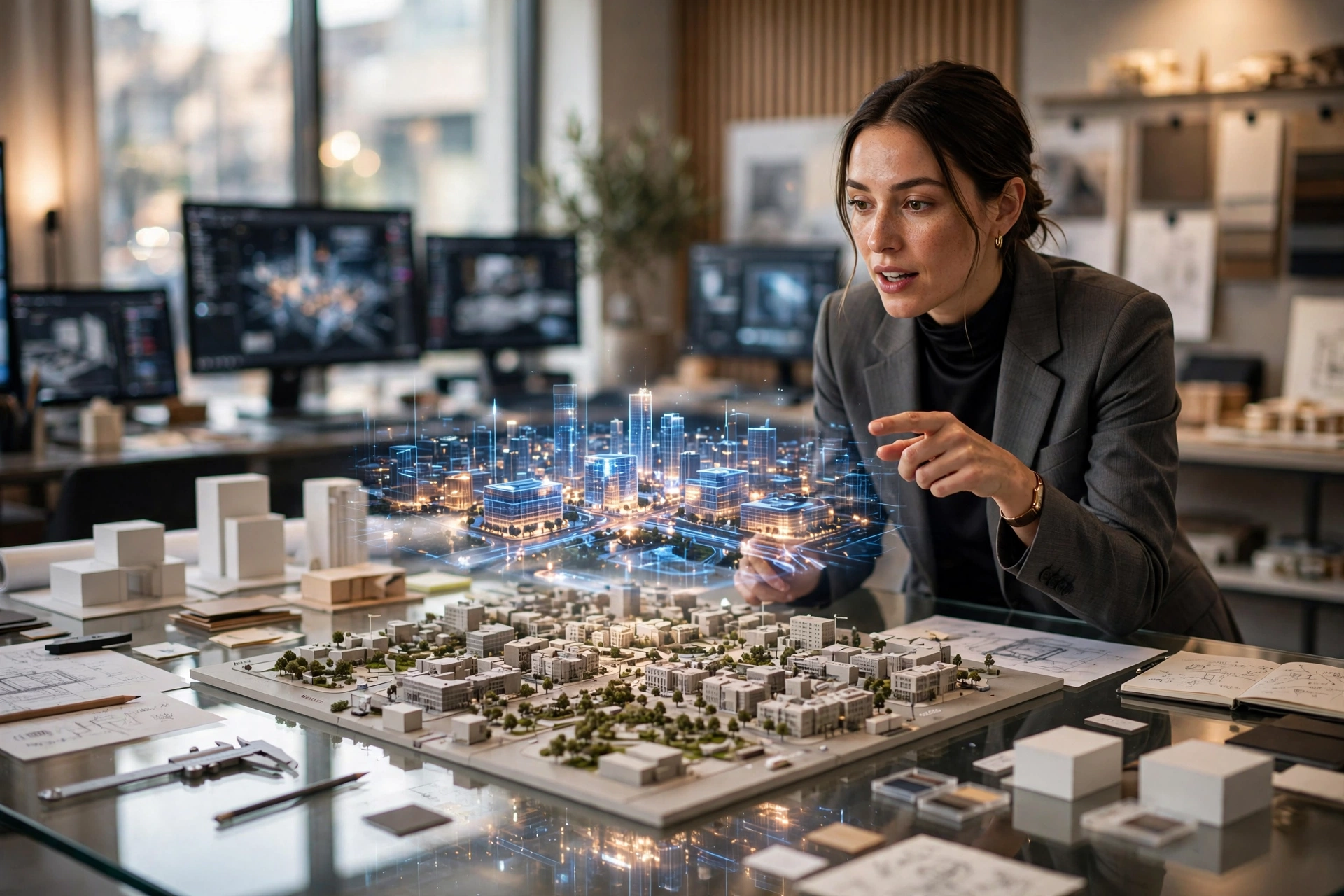 3D architectural model touchscreen display