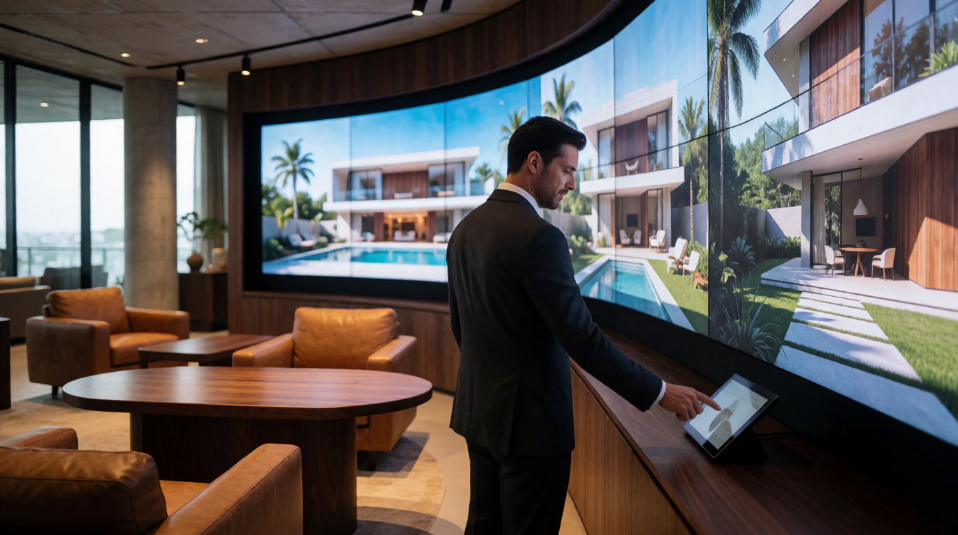 immersive 360 projection room showroom