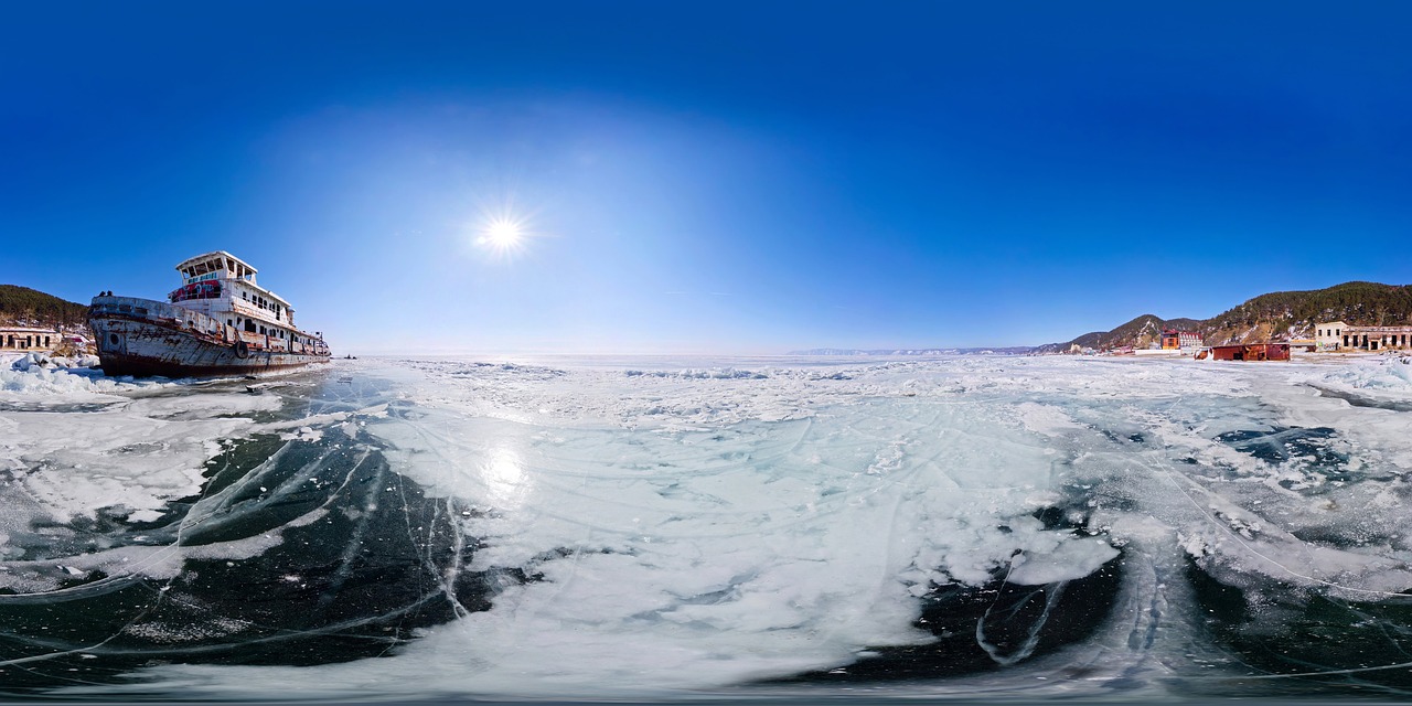 landscape, ride, nature, 360°, snow, mountains, white