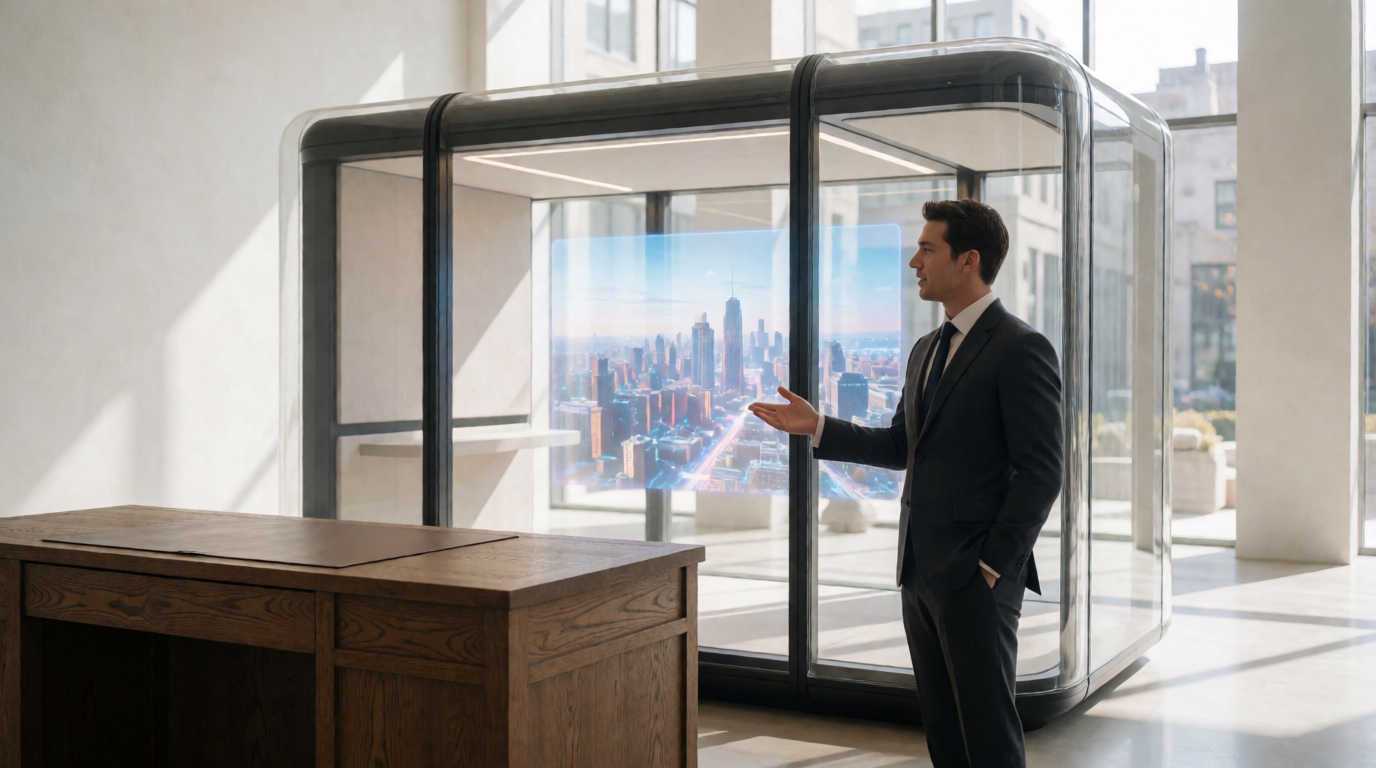 luxury real estate sales showroom modern