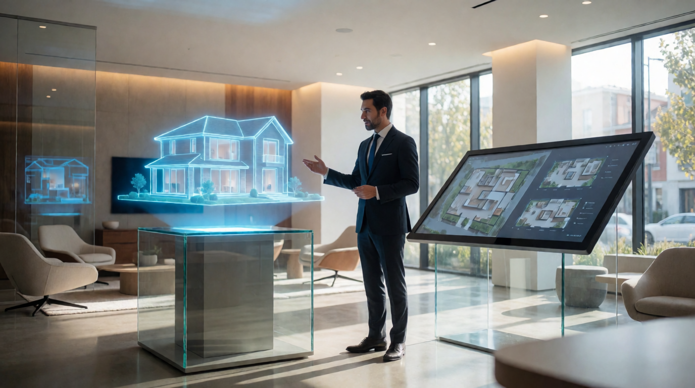 luxury real estate sales showroom modern
