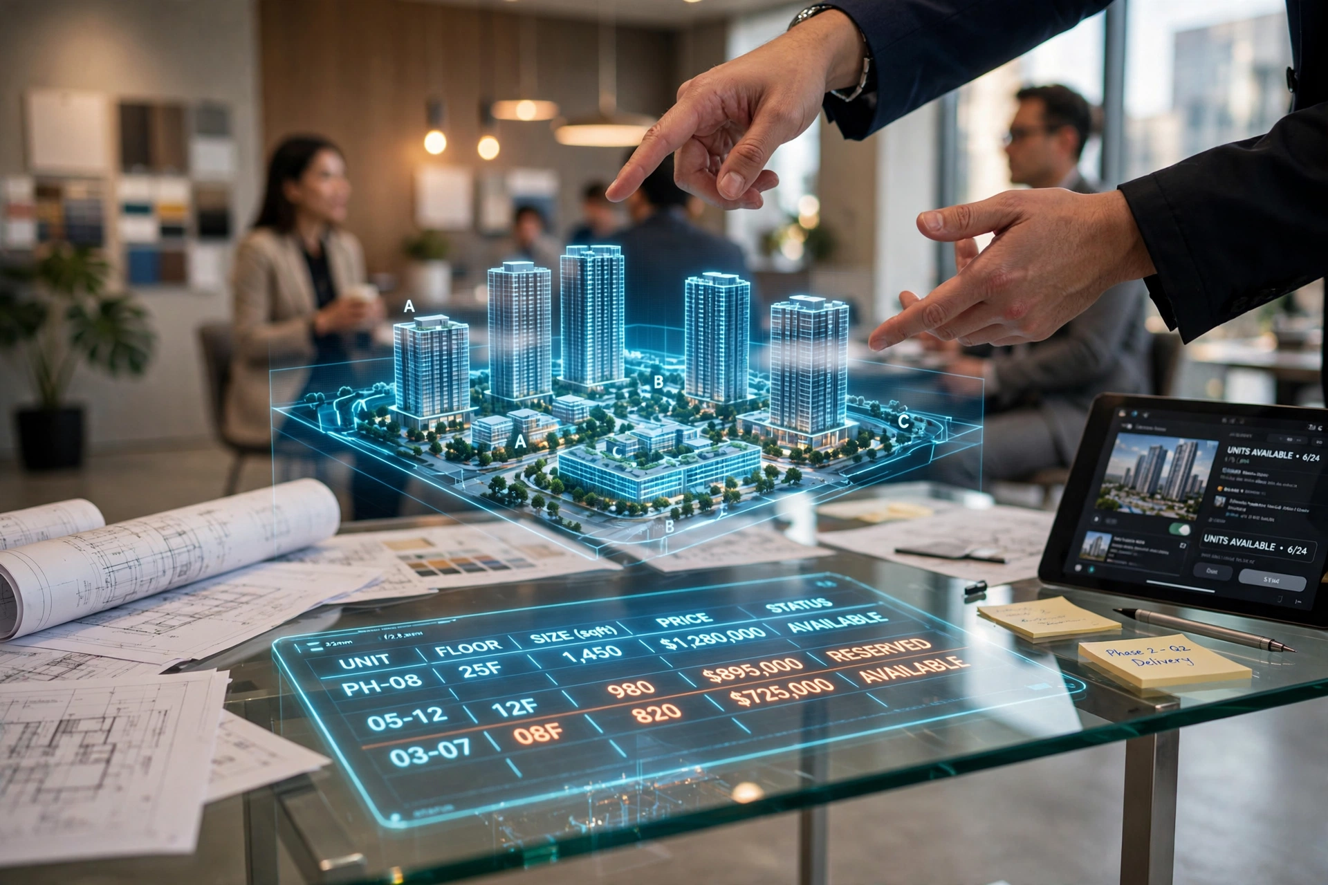 3D architectural model touchscreen display