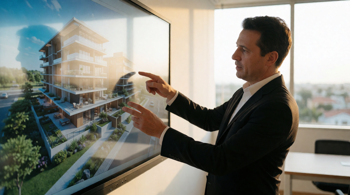3D architectural model touchscreen display