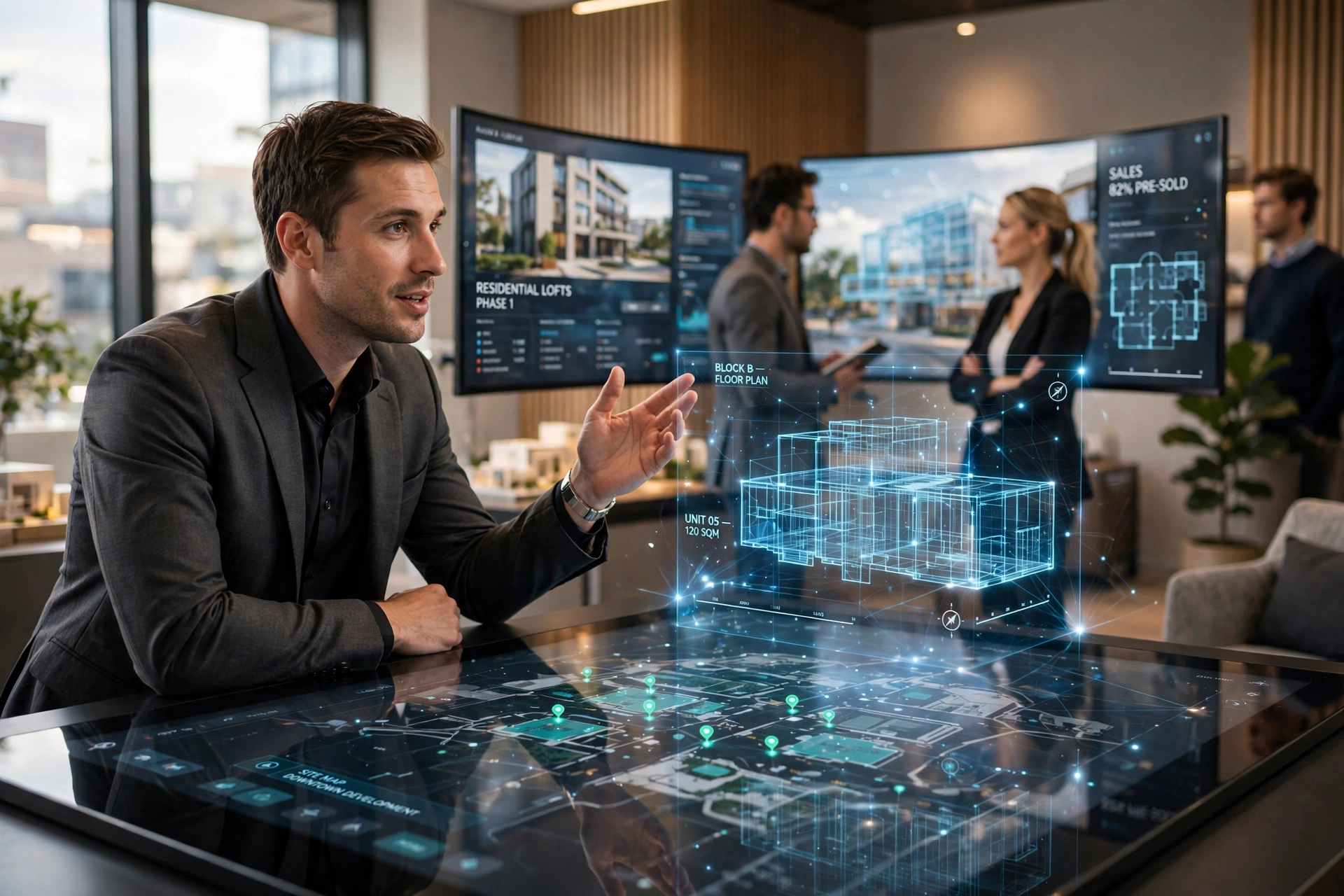 3D architectural model touchscreen display