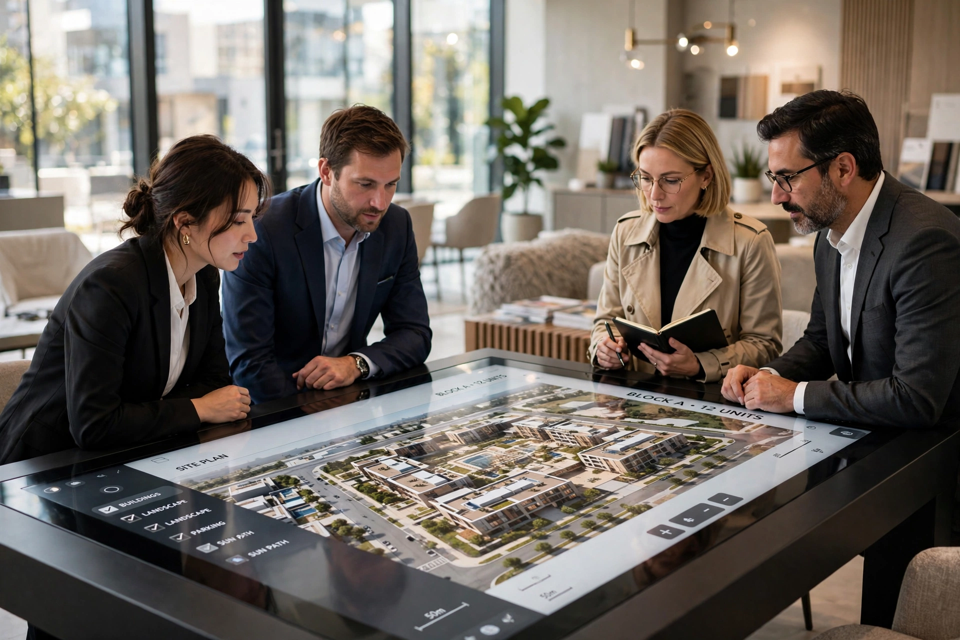 3D architectural model touchscreen display