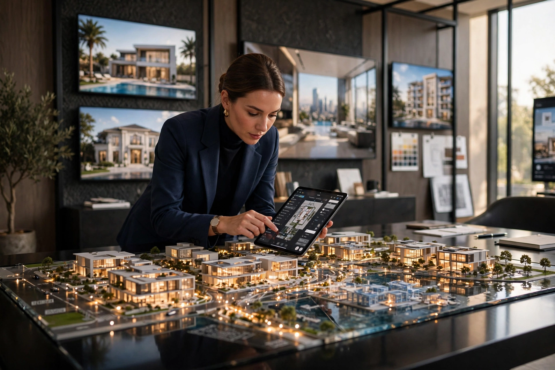 3D architectural model touchscreen display