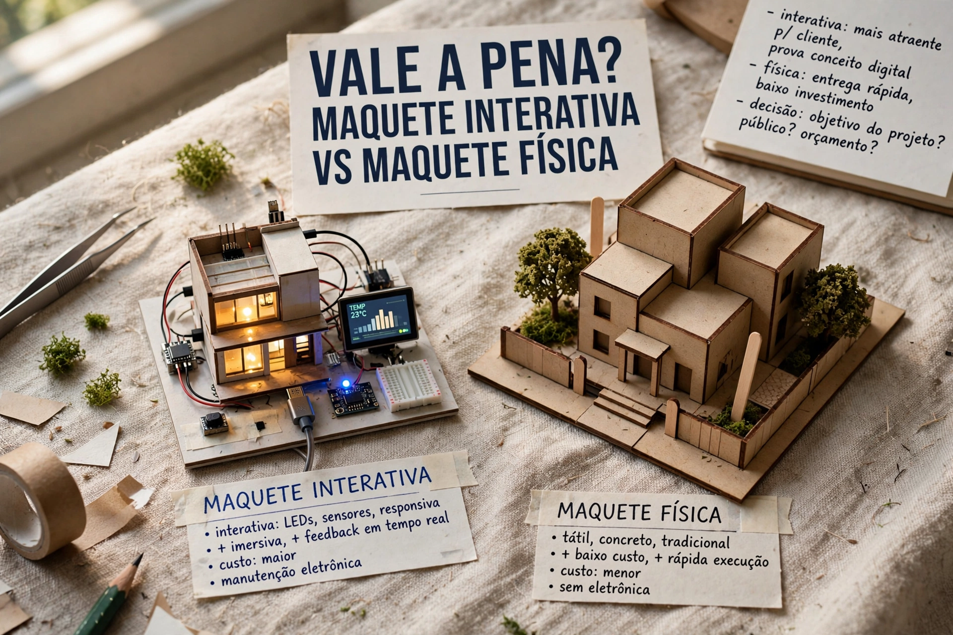 3D architectural model touchscreen display