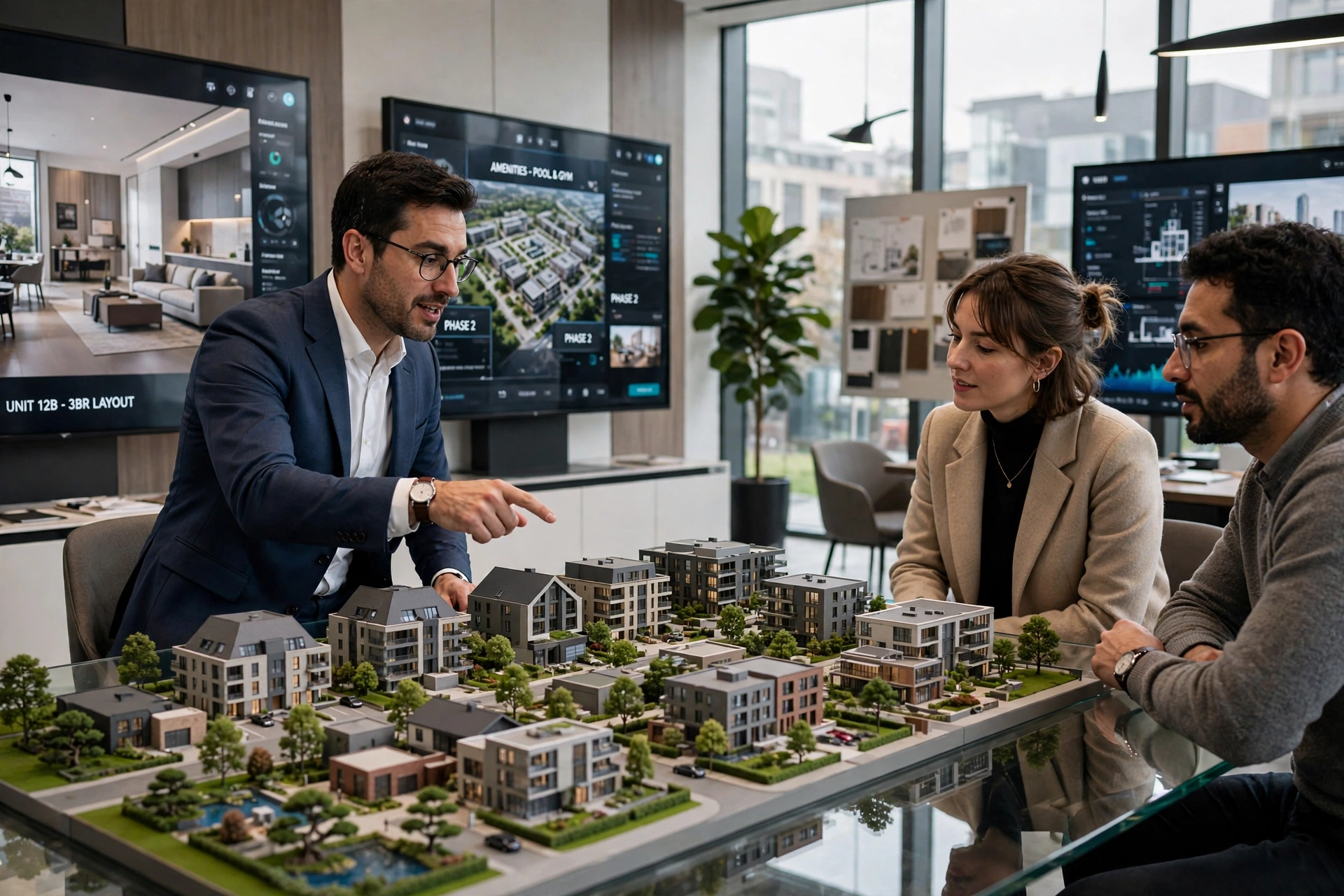 3D architectural model touchscreen display