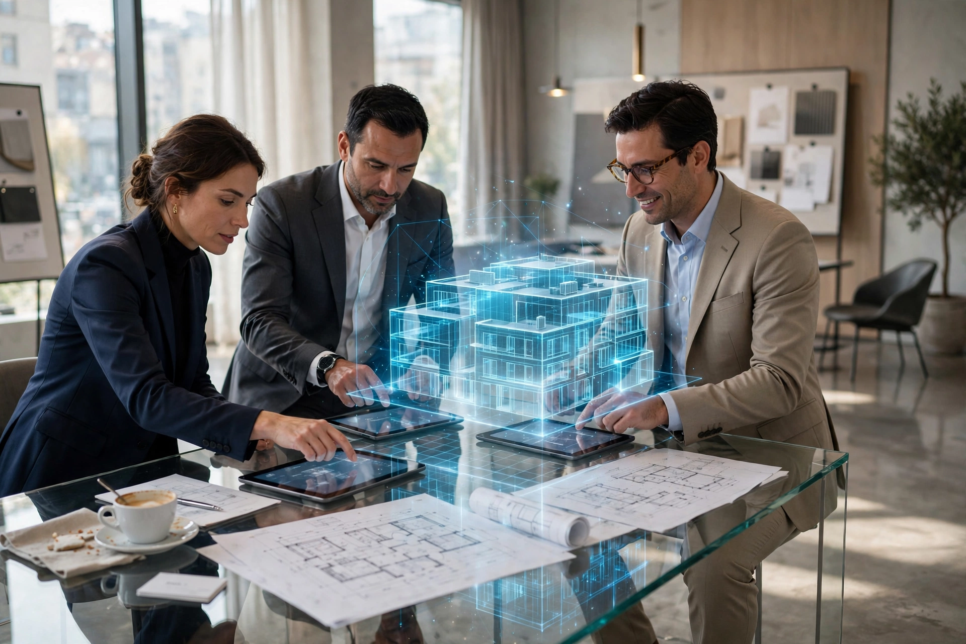 3D architectural model touchscreen display