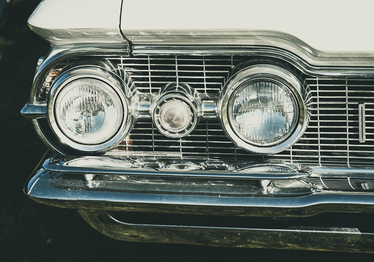 vintage, car, lights, car wallpapers, shiny, chrome, classic, automotive, headlights, history, detail, american dream, curiosity, retro, iconic, aesthetics, iconic car, vintage car, collectible, retro car