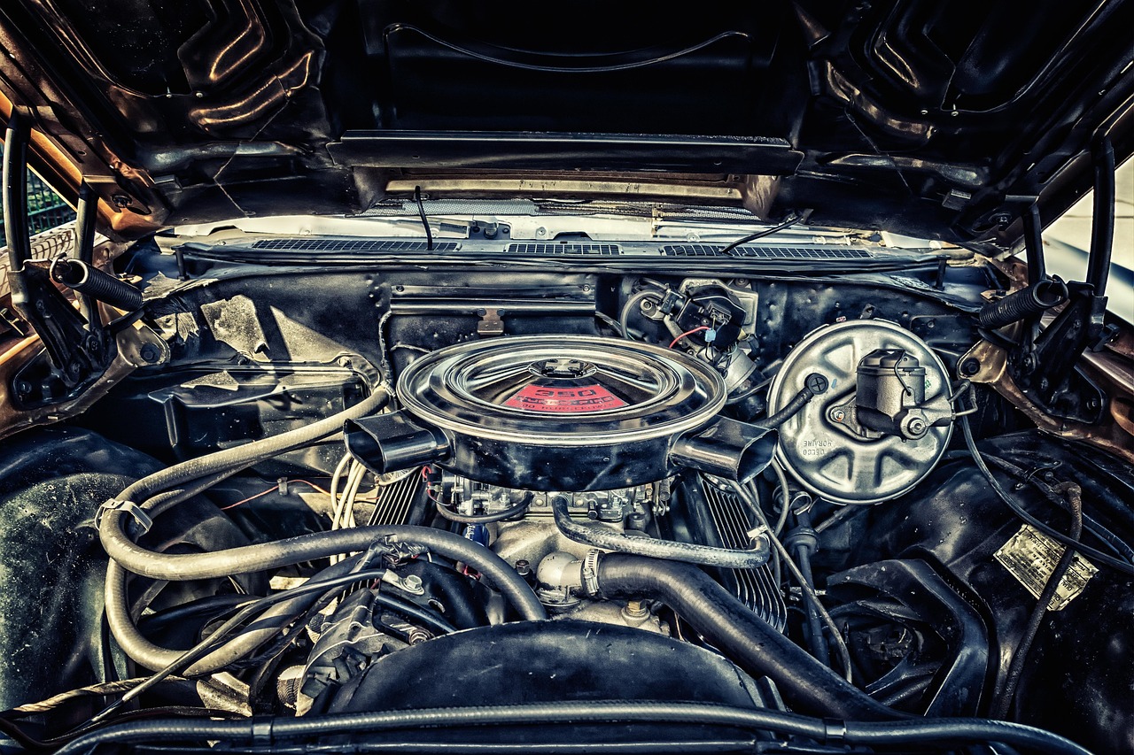 engine, air filter, engine compartment, car, antique car, car wallpapers, technology, metallic, american, classic, machine, automobile, old, chevrolet, chevrolet malibu, auto parts
