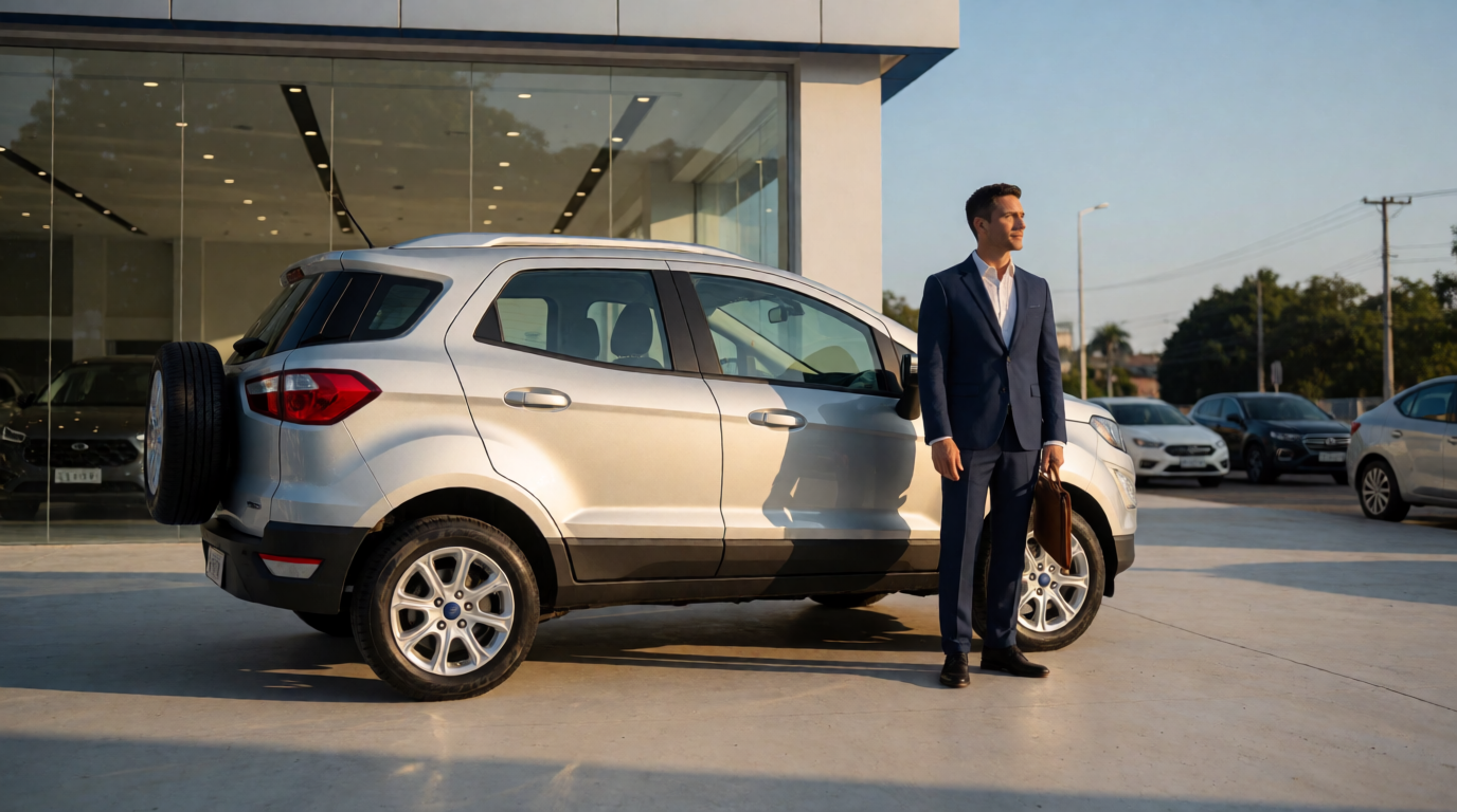 used car dealership showroom comprar ford ecosport financiado