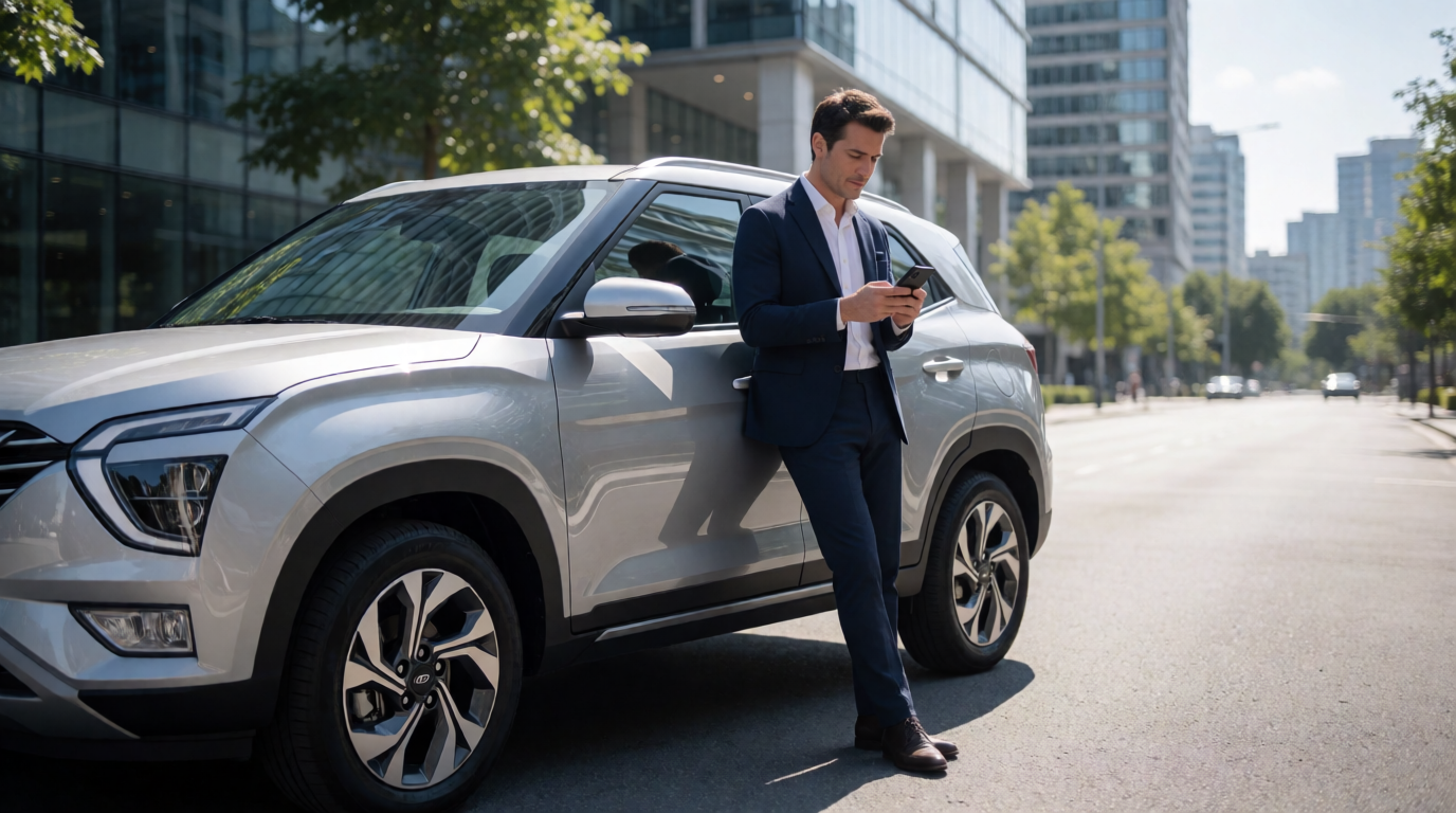 used car dealership showroom hyundai creta
