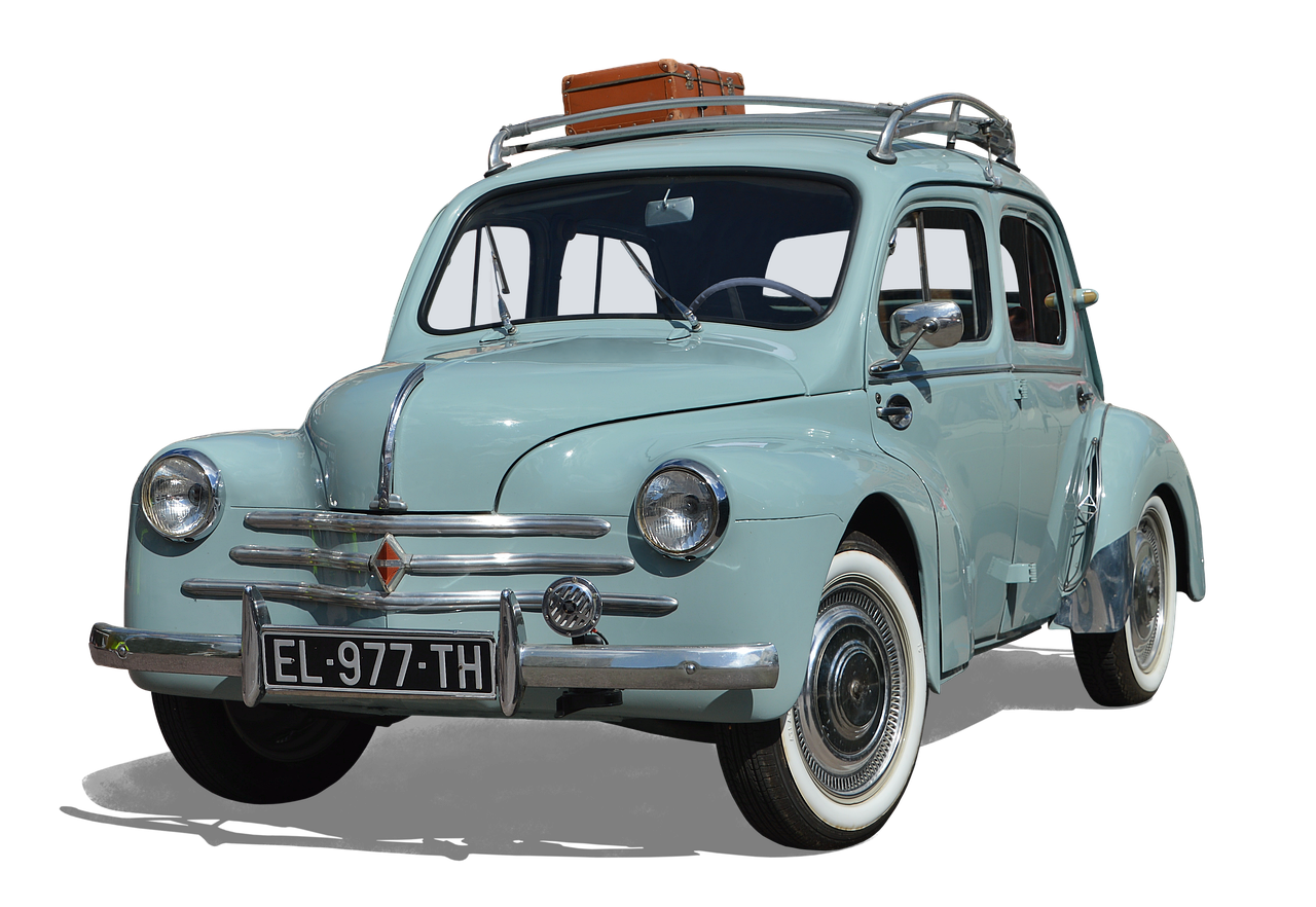 renault, 4cv, automobile, vehicle, old, antique car, car wallpapers, car, nostalgia, retro, cream colors, free and edited