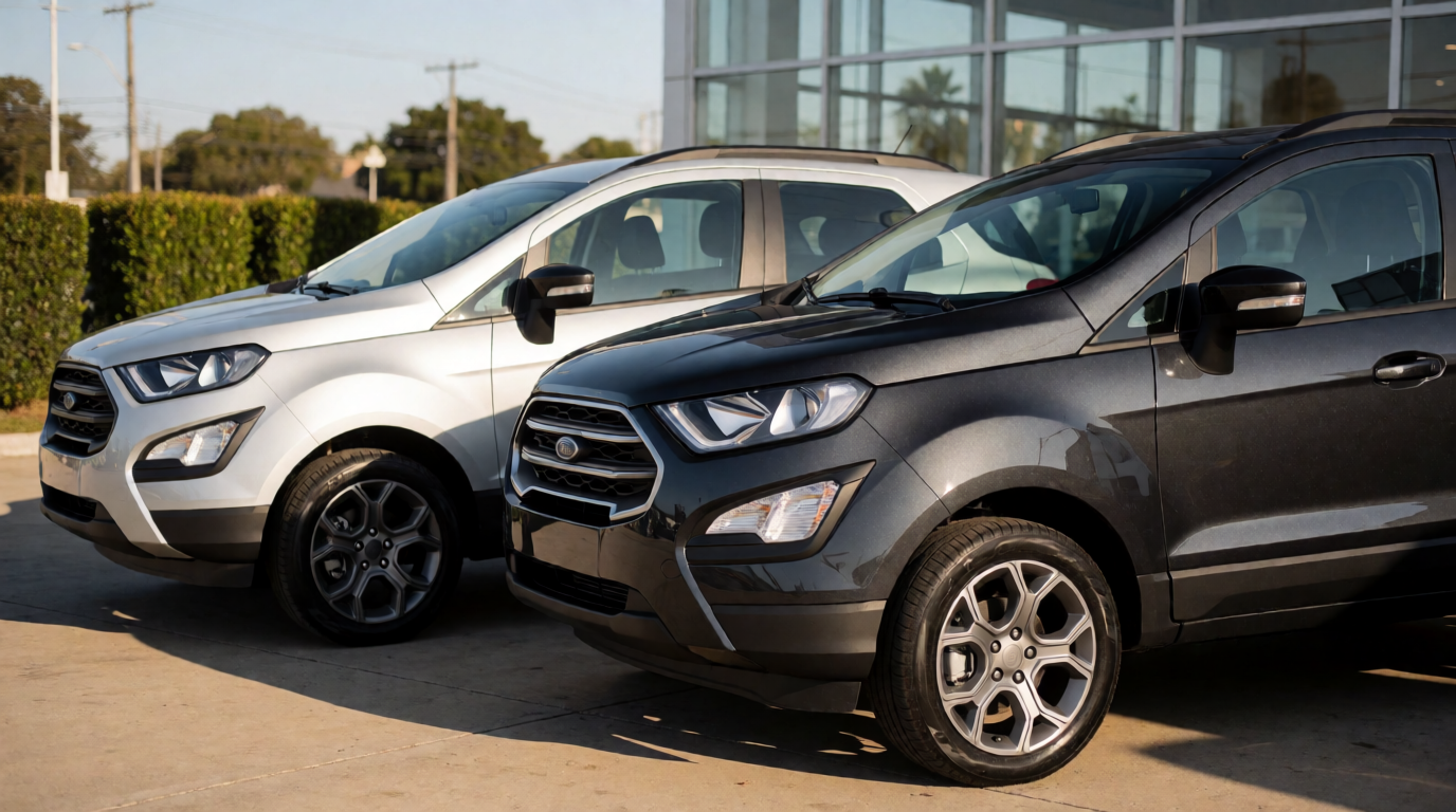 used car dealership showroom diferencas versoes ford ecosport