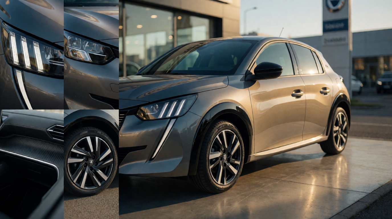 used car dealership showroom diferencas versoes peugeot 208