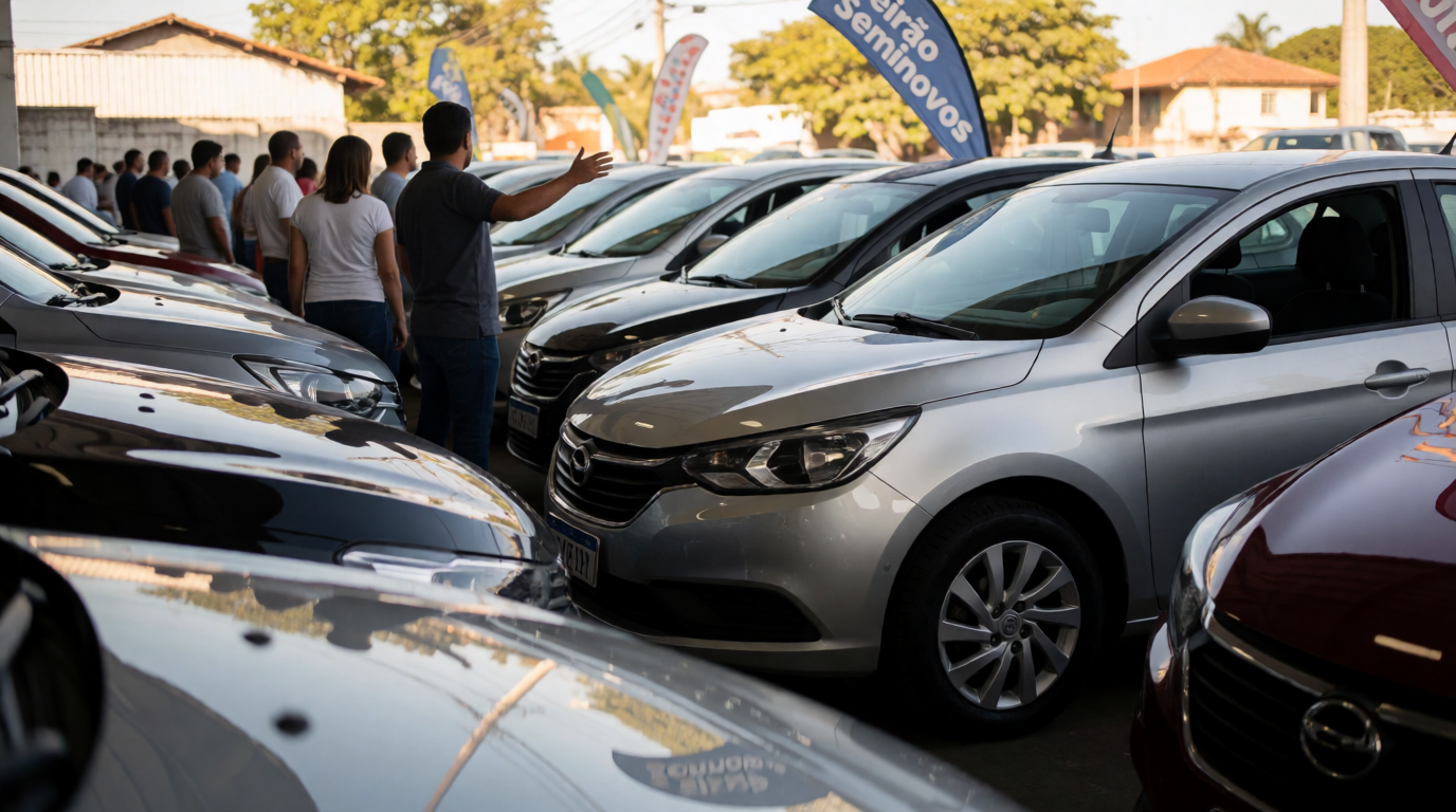 used car dealership showroom feirao seminovos potirendaba rio