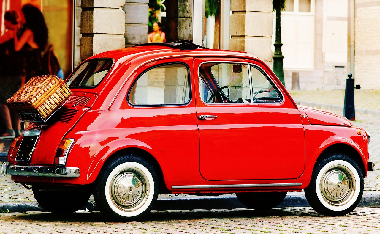 fiat, car wallpapers, fiat 500, automobile, antique car, vehicle, classic, italy, nostalgia, car, small car, old, nostalgic, red, motor vehicle