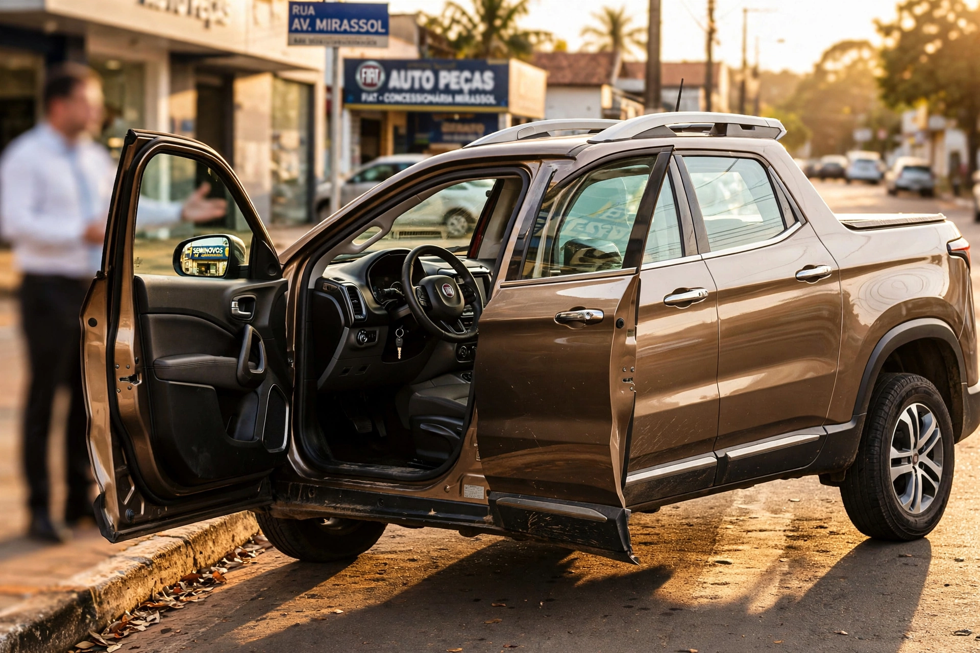 used car dealership showroom comprar fiat toro mirassol