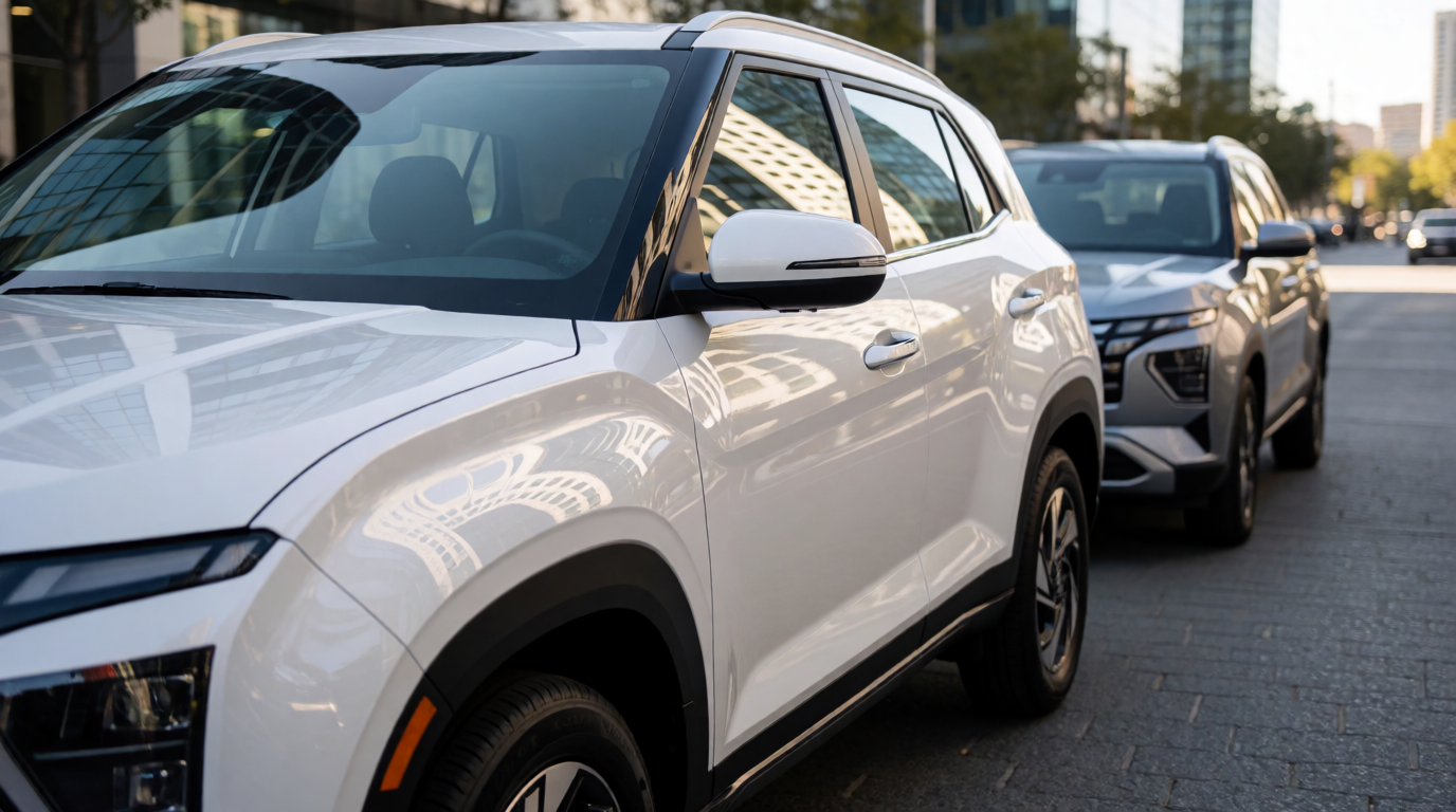 used car dealership showroom hyundai creta ou concorrente