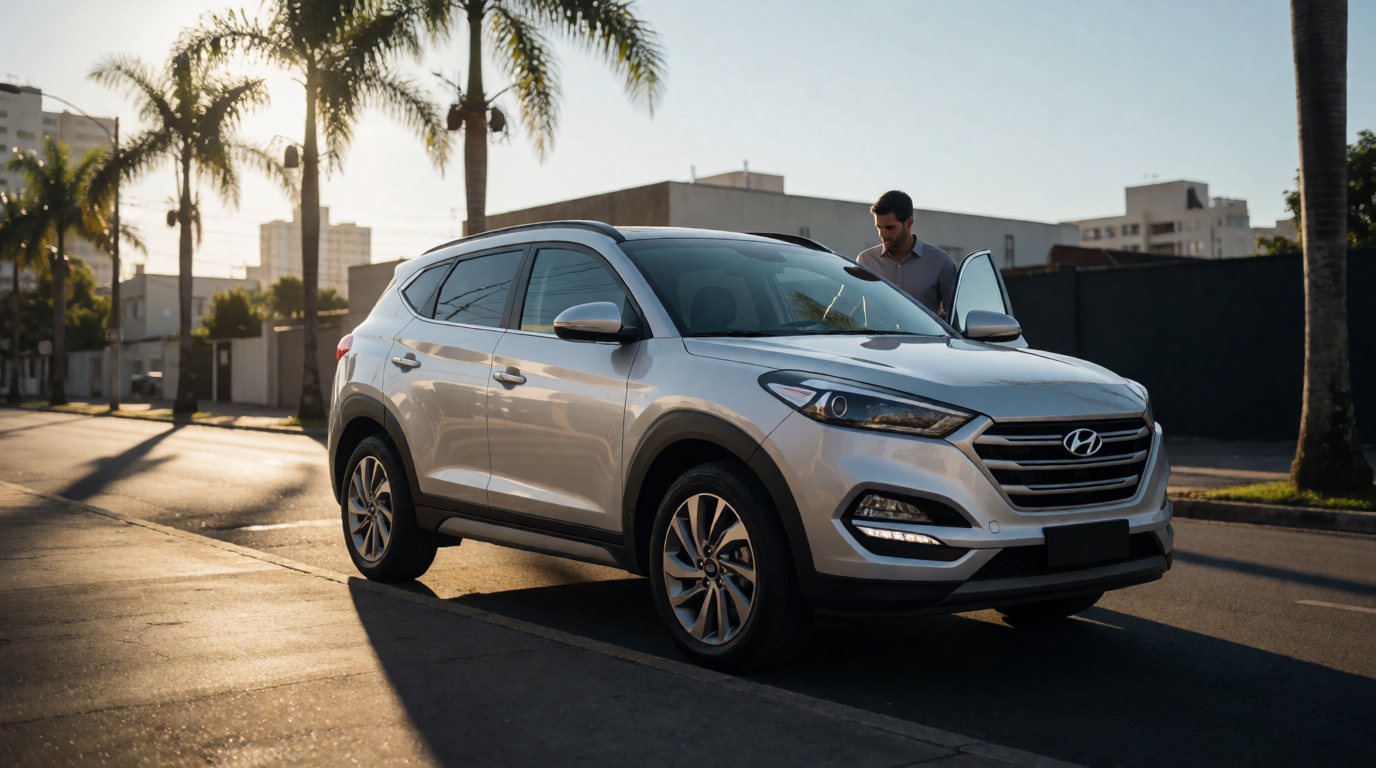 used car dealership showroom hyundai tucson opiniao dono