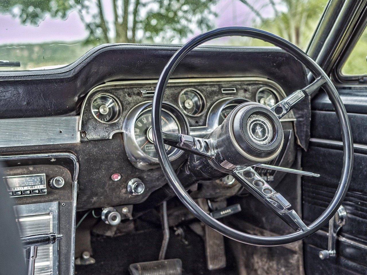 steering wheel, car, old, dashboard, odometer, speedometer, oldtimer, old car, vintage car, retro car, car wallpapers, vintage, retro, vehicle, auto, automobile
