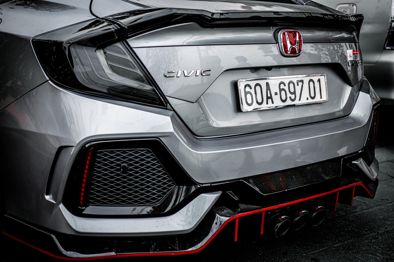 car, honda, civic, rear, tail lights, car wallpapers, car rear, vehicle, auto, automobile, automotive, transportation, shiny car, honda civic