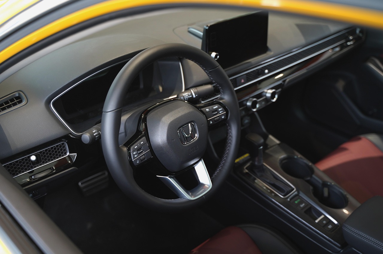 honda, car, steering wheel, car wallpapers, vehicle, automobile