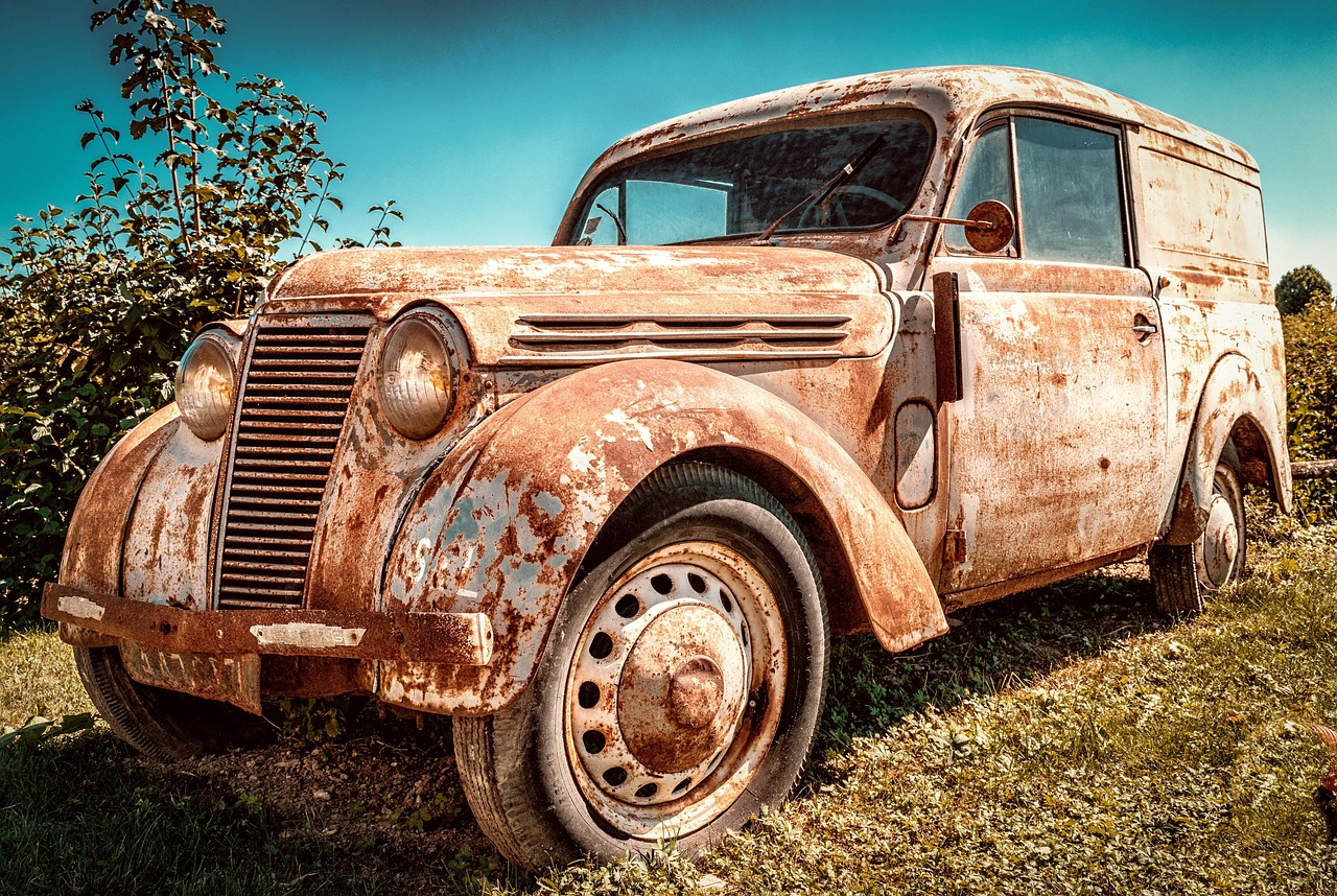 renault juvaquatre, car, rusty, abandoned, rusted, broken, auto, automobile, old, oldtimer, classic, vintage, retro, nostalgic, car wallpapers, france