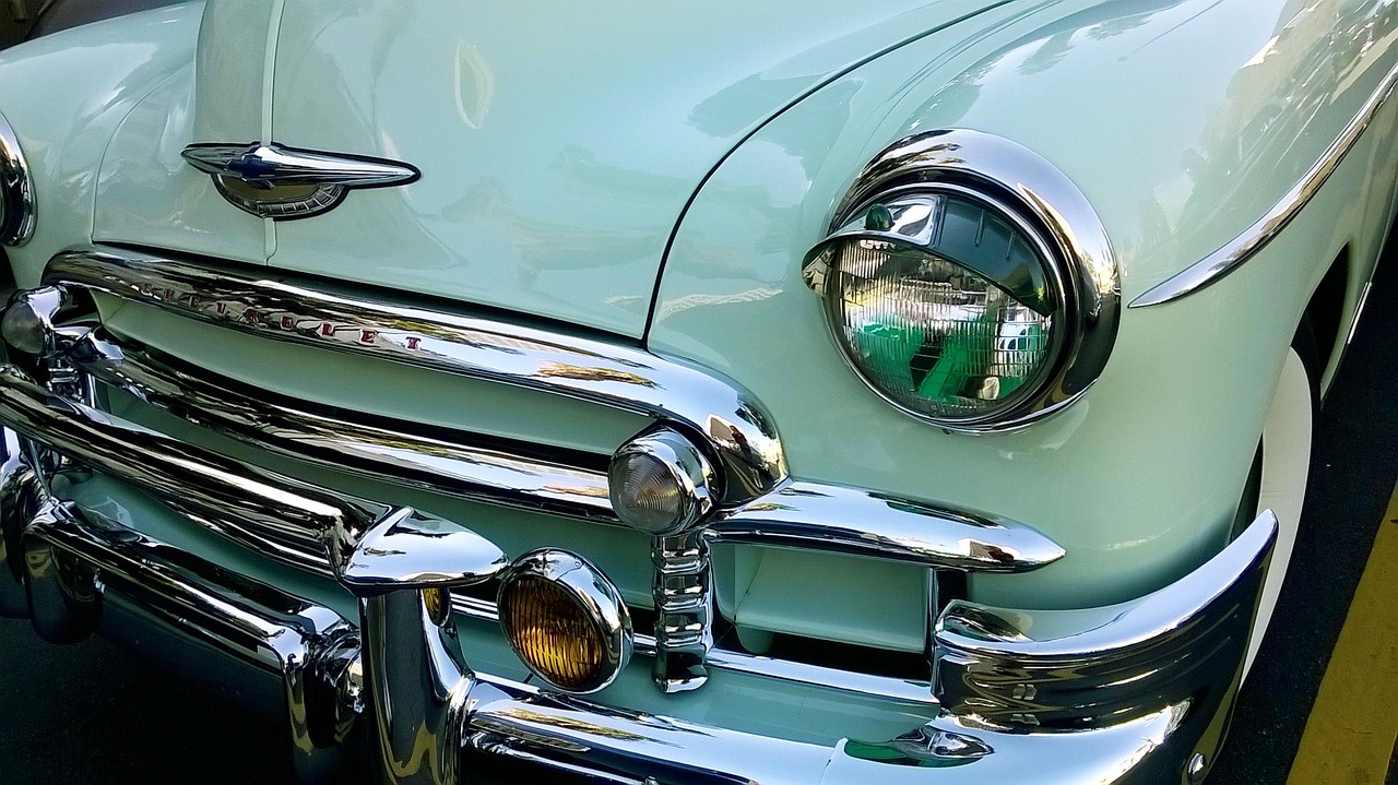 car, retro, auto, car wallpapers, blue, mint color, chevrolet