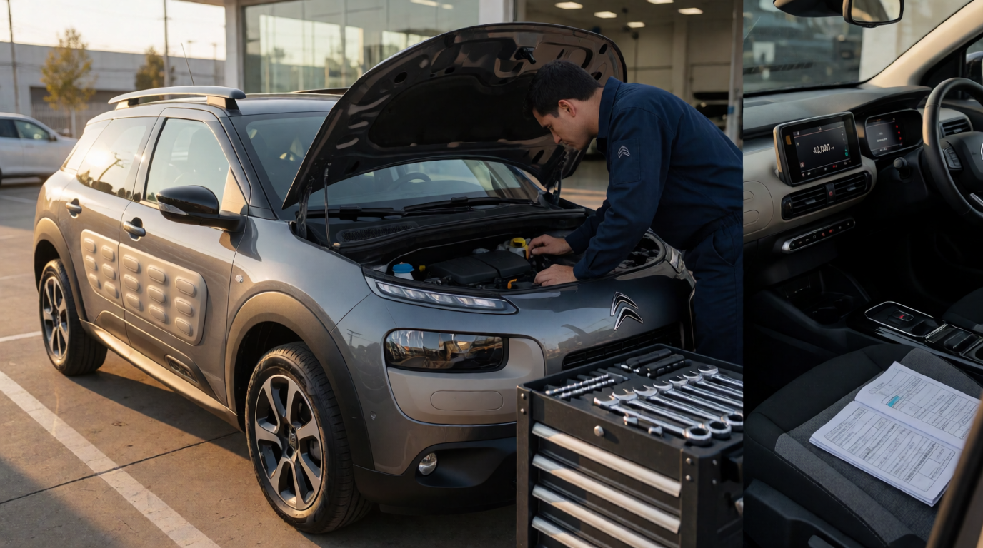 used car dealership showroom revisao citroen c4 cactus
