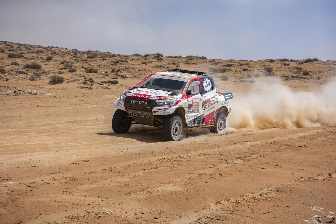 dakar, nature, competition, cars, hilux, toyota, race, desert, rally, peru, ilo, moquegua