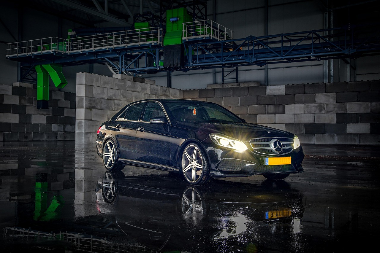 mercedes benz, e class, car, mercedes, vehicle, sedan, automobile, car wallpapers, reflection, factory