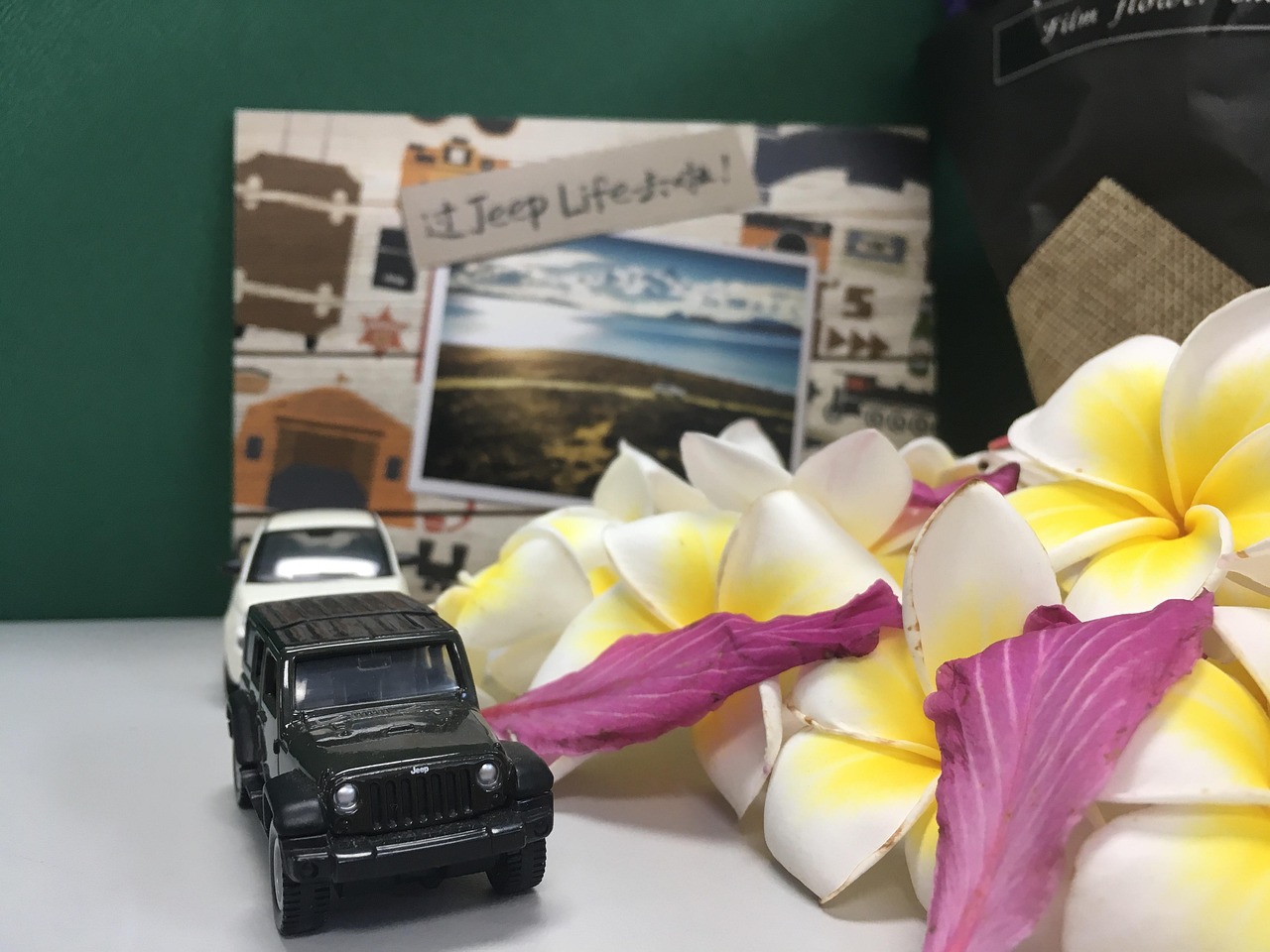 jeep, frangipani, travel