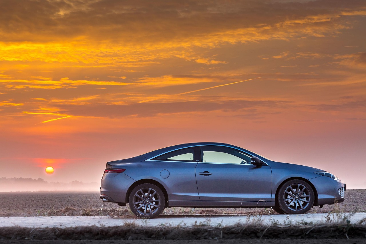 renault laguna coupe, car, vehicle, nature, renault, car wallpapers, coupe, auto, automobile, automotive, sunset