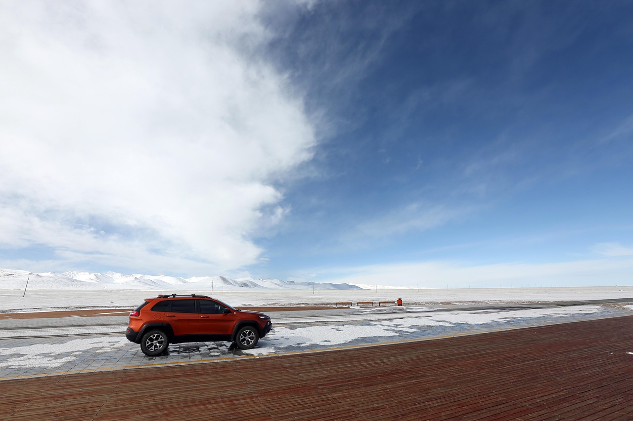 car, car wallpapers, vehicle, lakeside, snow mountain, suv